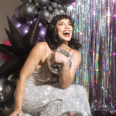 Tinsel Headband Disco Balls