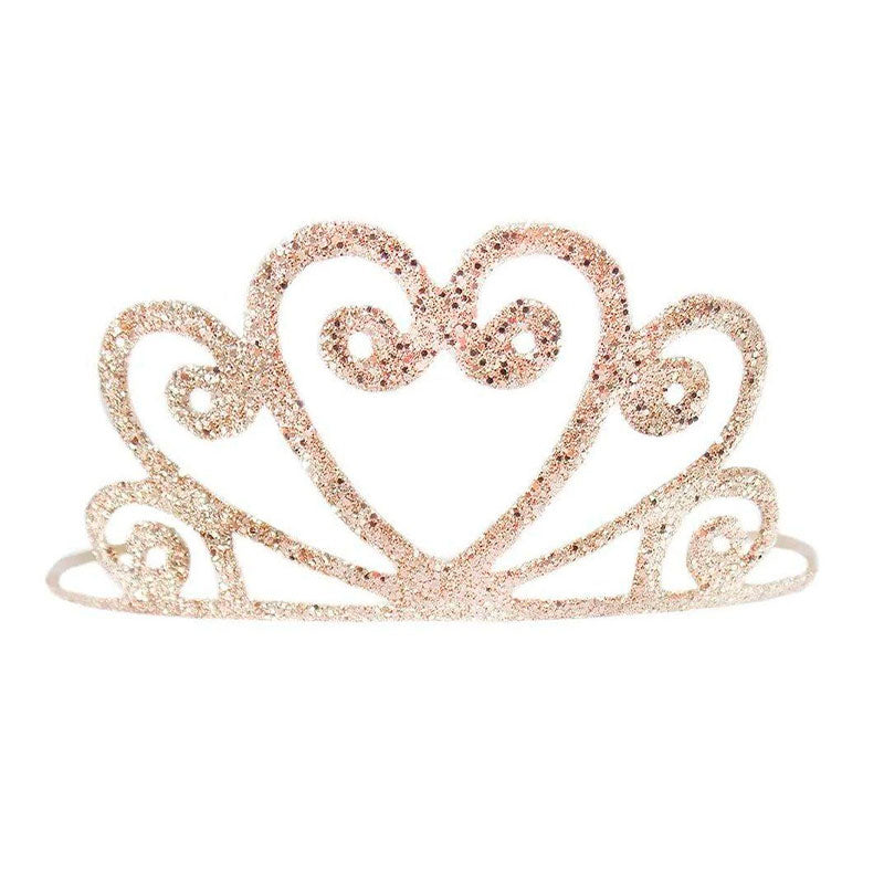 Tiara com glitter dourado