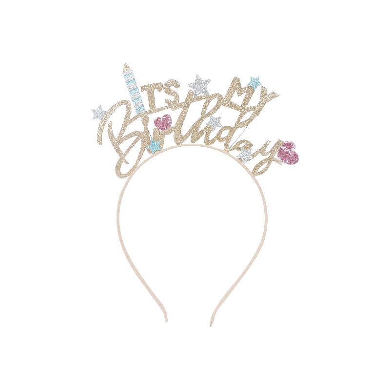 Diadema glitter "It's my birthday"
