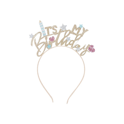 Diadema glitter "It's my birthday"