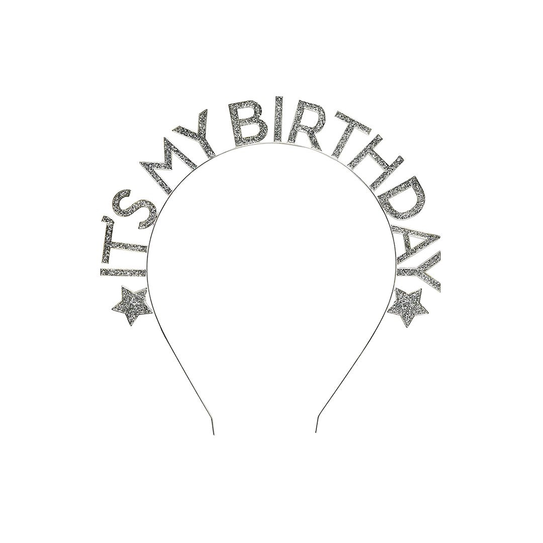 Diadema It's My birthday plata