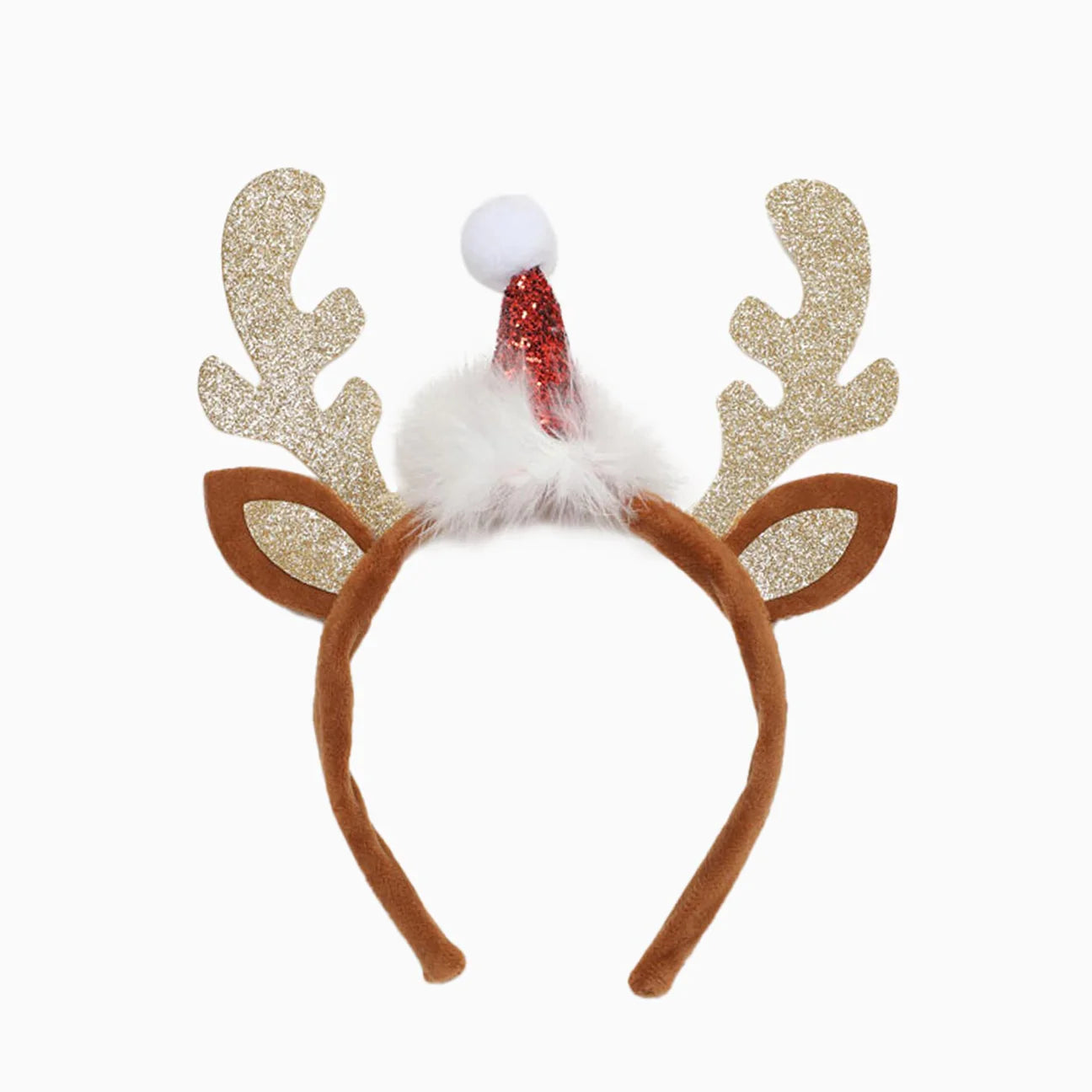 Santa hat reindeer headband