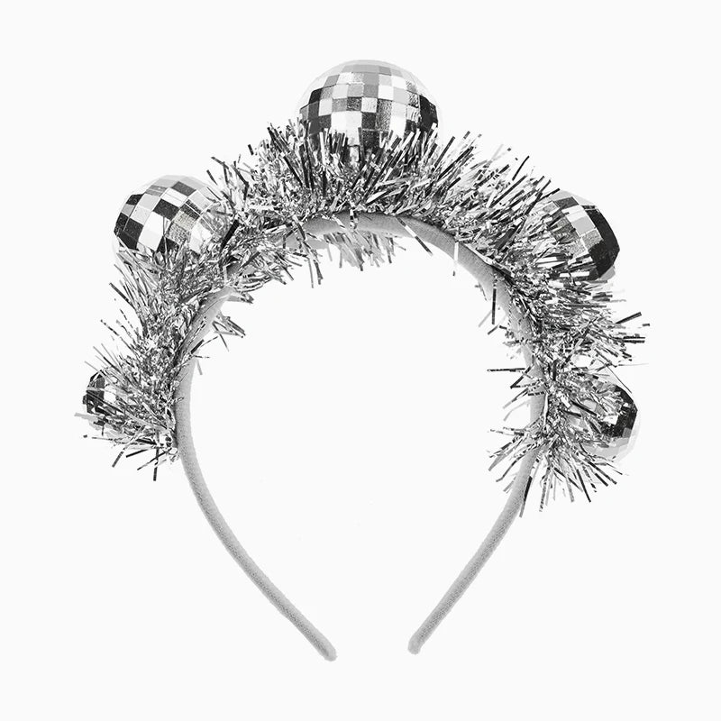 Tinsel Headband Disco Balls
