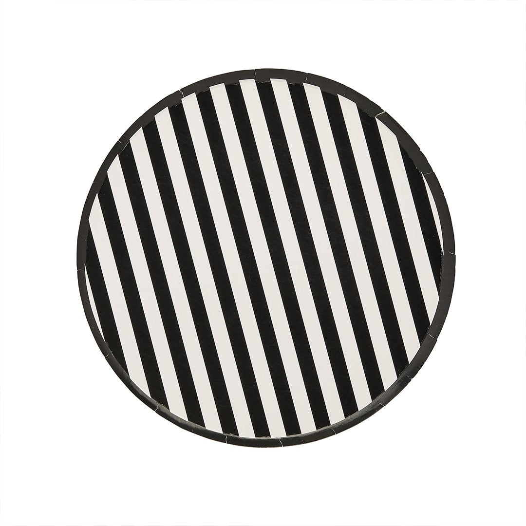 Plato rayas monochrome/ 8 uds.