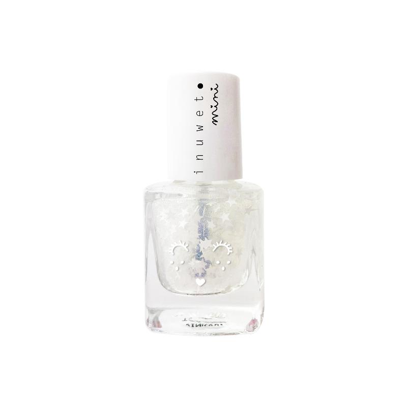 Water-based nail polish Top coat with stars