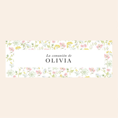 Personalized Spring Flower Front Sticker Pot