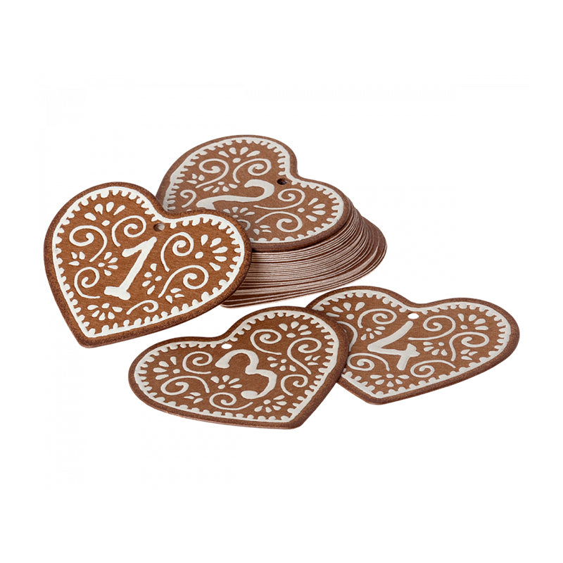 Gingerbread cookie advent labels / 24 pcs. – La Fiesta de Olivia