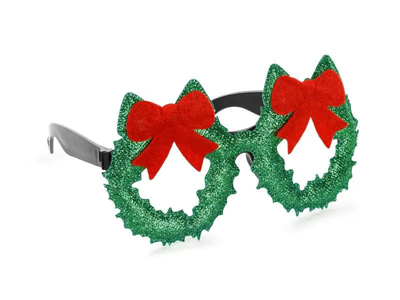 Óculos de Natal com laços