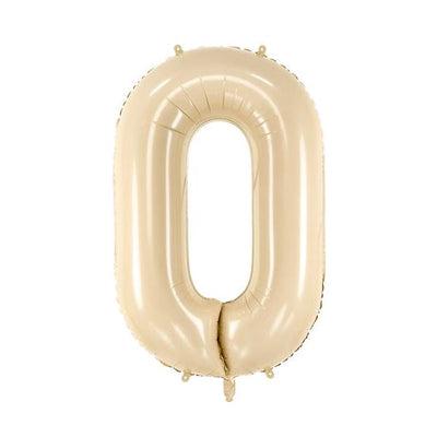 Foil balloon Numbers L beige basic