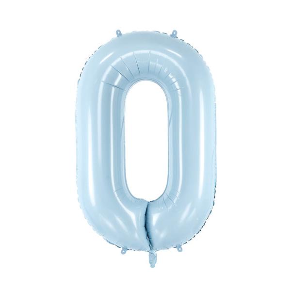 Foil balloon Numbers L light blue basic