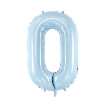 Foil balloon Numbers L light blue basic