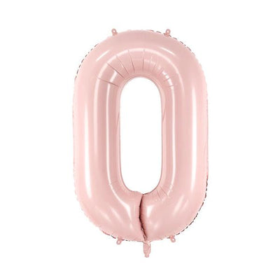 Foil balloon Numbers L basic pastel pink