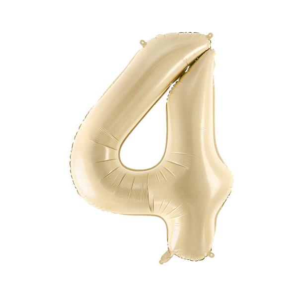 Foil balloon Numbers L beige basic