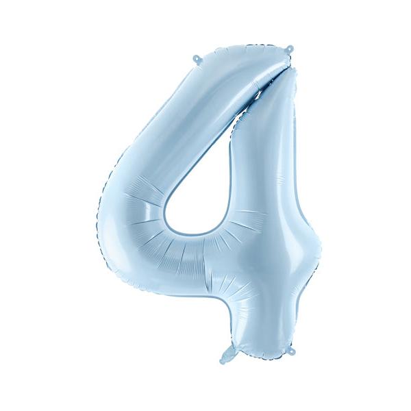 Foil balloon Numbers L light blue basic