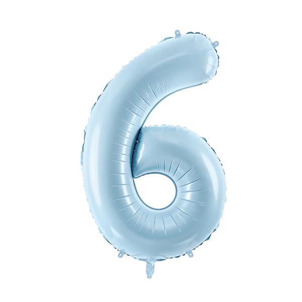 Foil balloon Numbers L light blue basic