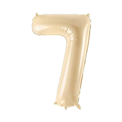 Foil balloon Numbers L beige basic