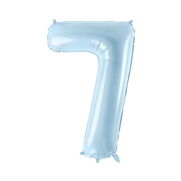 Foil balloon Numbers L light blue basic