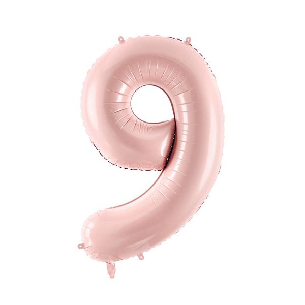 Foil balloon Numbers L basic pastel pink