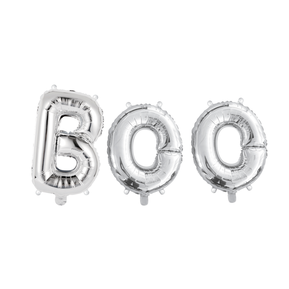 Foil balloons letters BOO Halloween