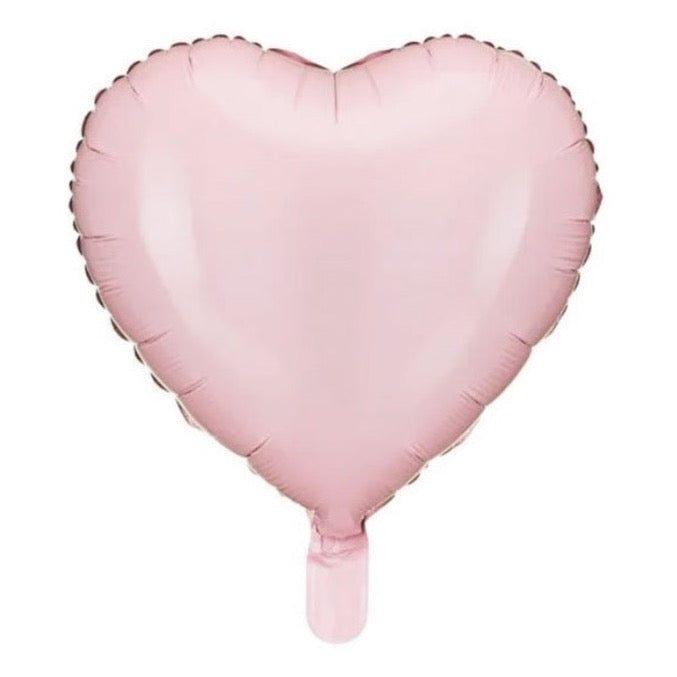 Balão de coração rosa pastel fosco