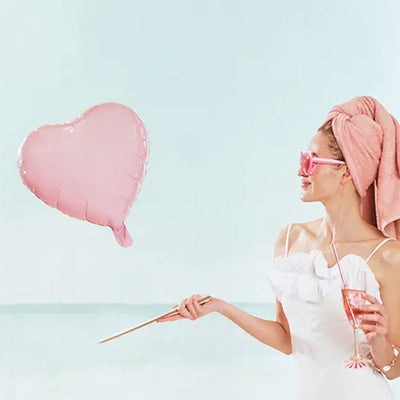 Matte pastel pink heart balloon