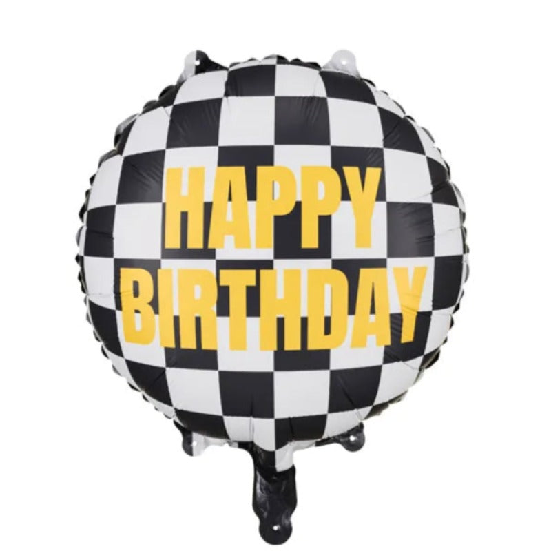 Happy Birthday Car Racing Foil Balloon