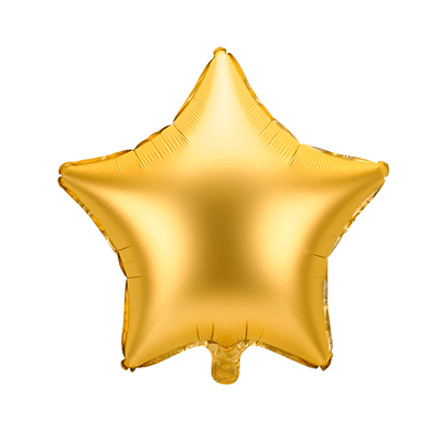 Personalized BASIC star balloons inflated with helium