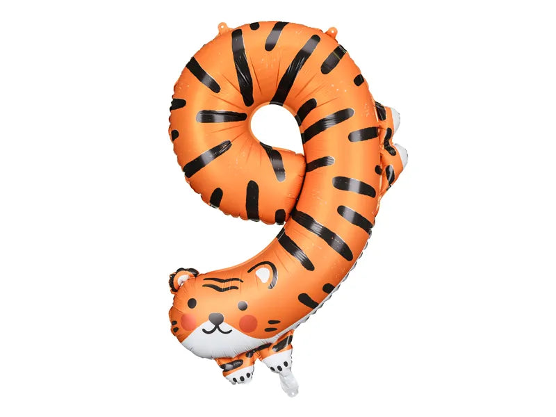 Animal number balloons inflated with helium XL