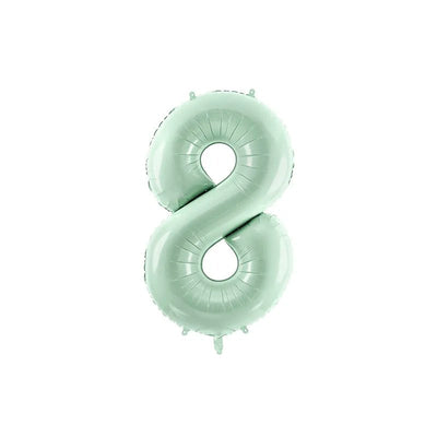 Foil balloon numbers L mint basic