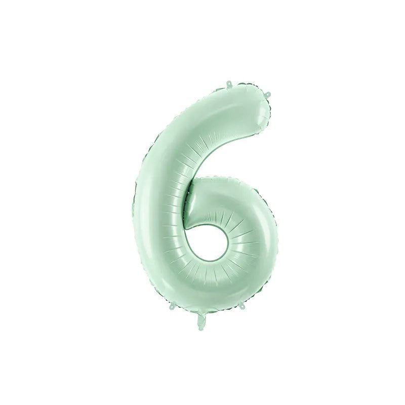 Foil balloon numbers L mint basic