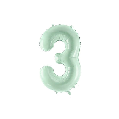 Foil balloon numbers L mint basic