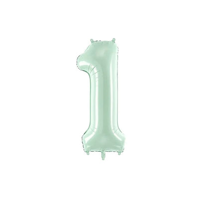 Foil balloon numbers L mint basic