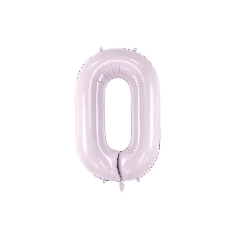 Foil balloon numbers L lilac basic matte