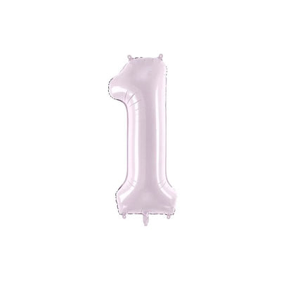 Foil balloon numbers L lilac basic matte