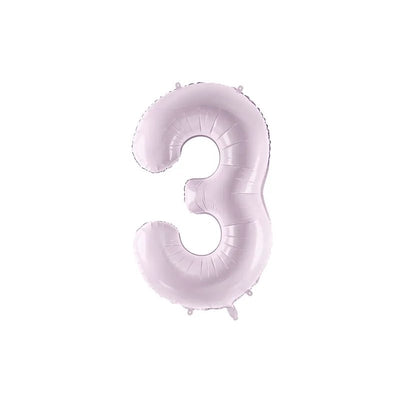 Foil balloon numbers L lilac basic matte