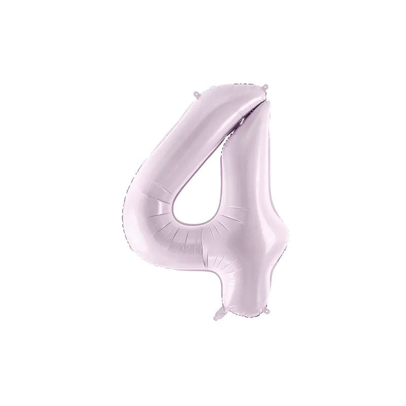 Foil balloon numbers L lilac basic matte