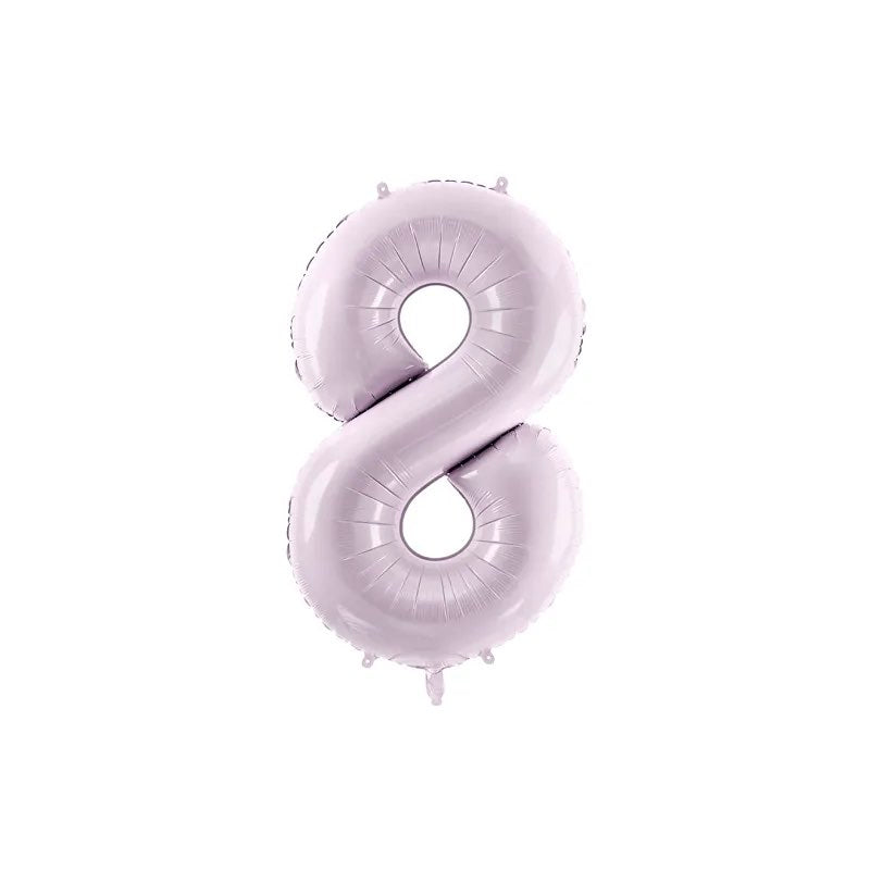 Foil balloon numbers L lilac basic matte