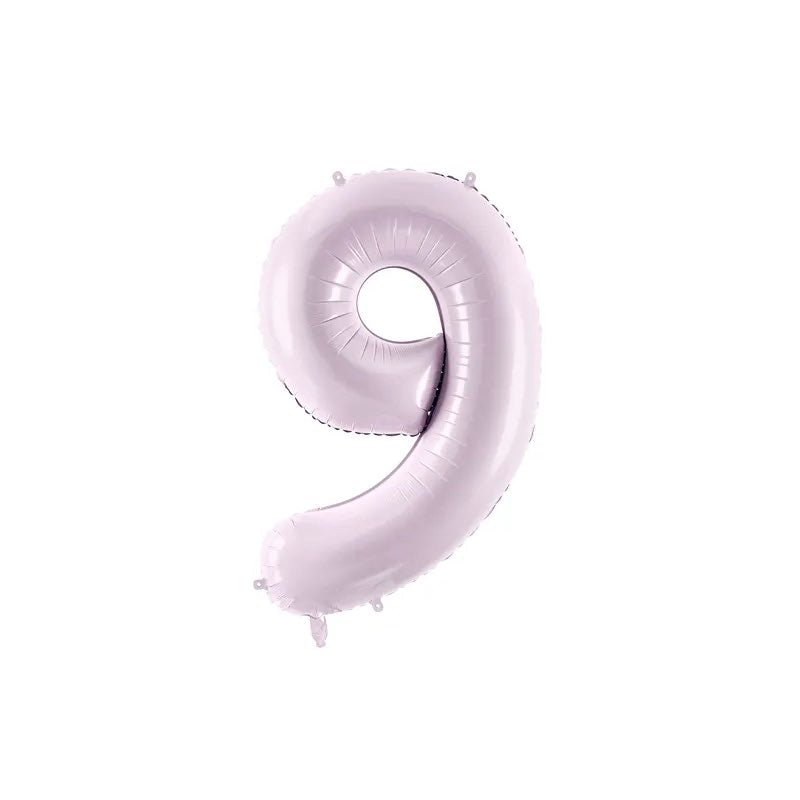 Foil balloon numbers L lilac basic matte