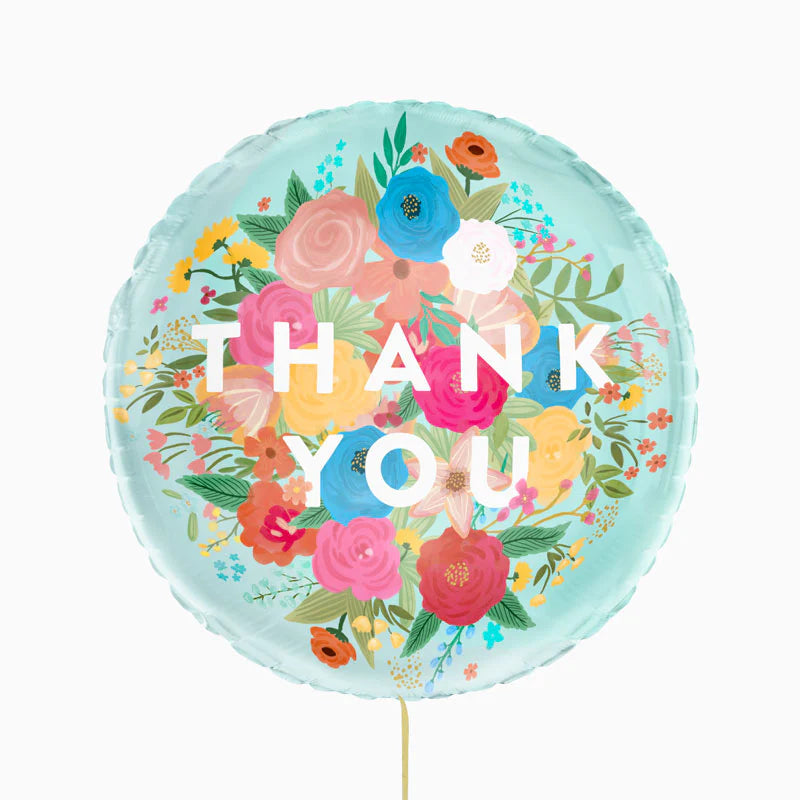 Globo foil Thank You flores