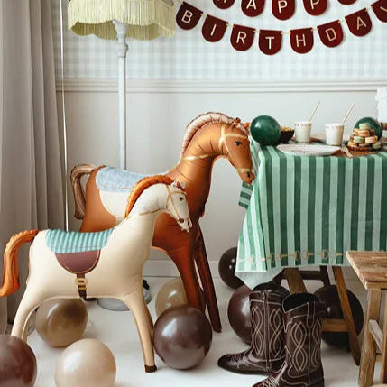 Globo foil Caballo beige