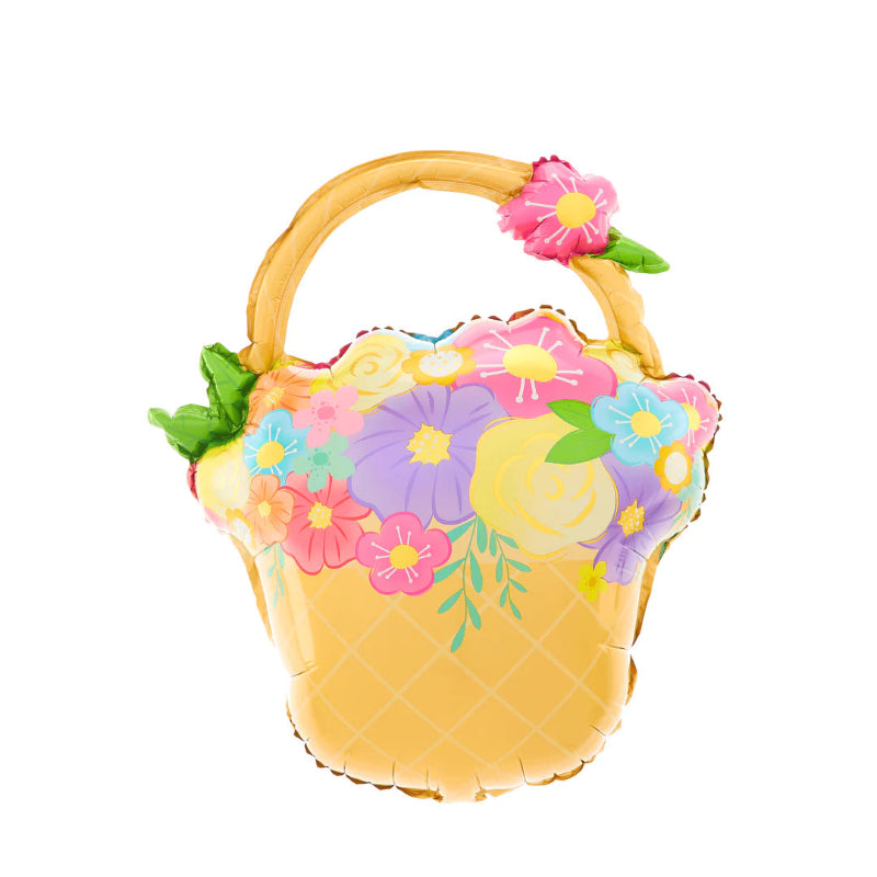 Cesta de flores de balão de alumínio