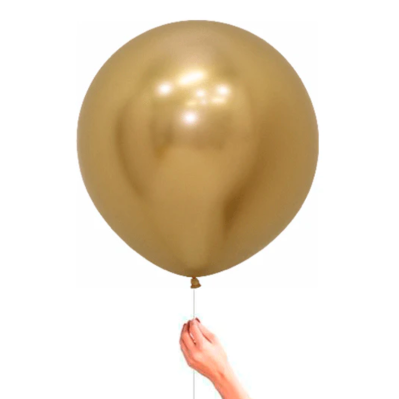 Balão de Látex L dourado Reflex