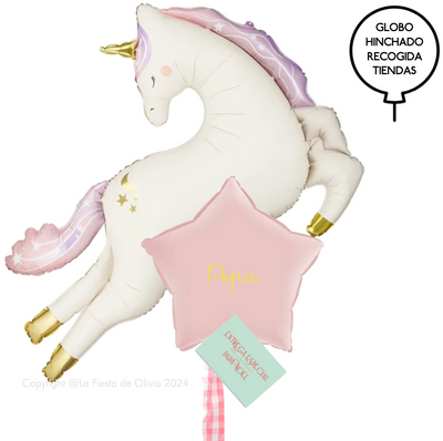 Bouquet globos Unicornio hinchados con helio