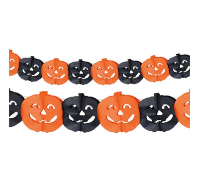 Halloween Basic Tissue Paper Pumpkin Garland