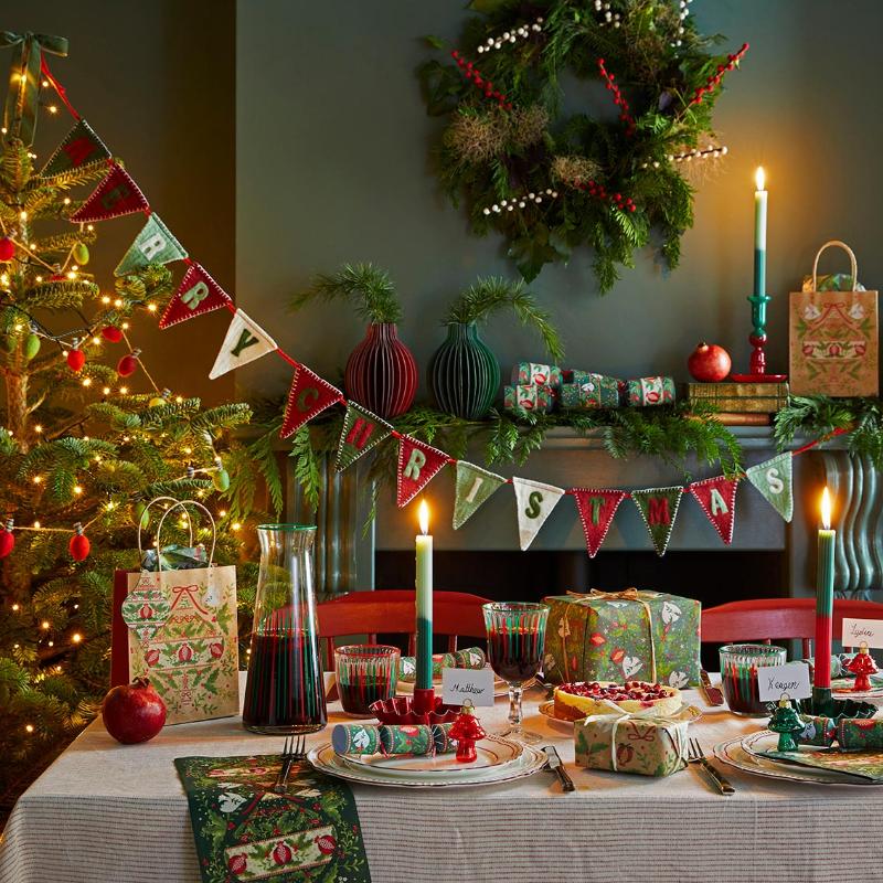 Guirlanda folclórica de feliz natal