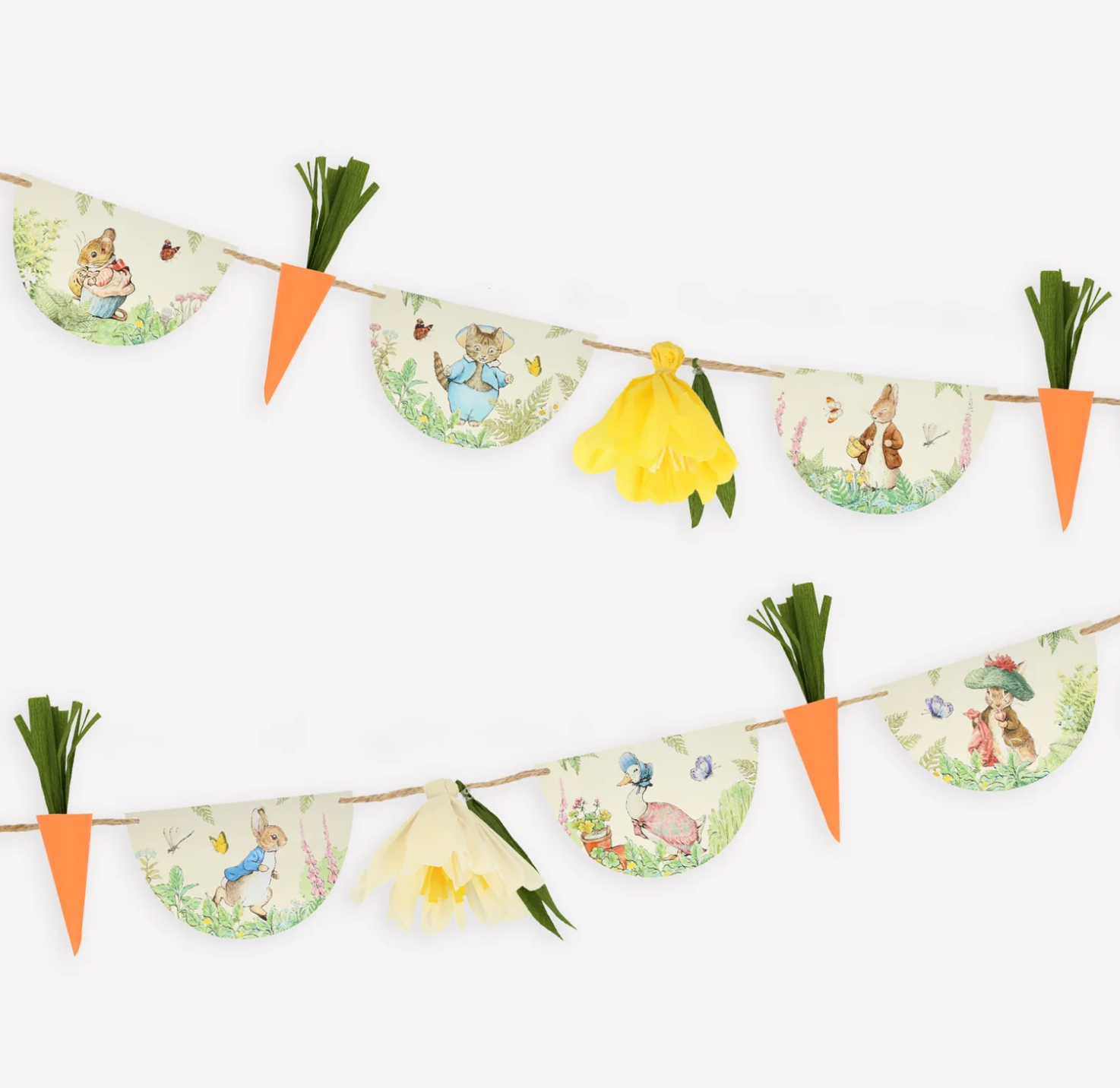 Guirnalda Peter Rabbit en el jardín – La Fiesta de Olivia