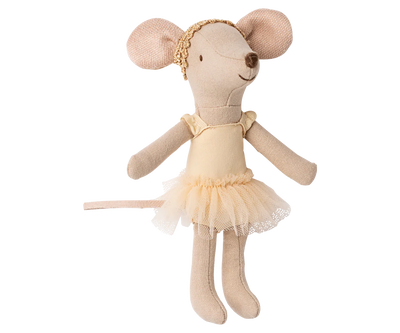 Rato bailarino Maileg creme e dourado
