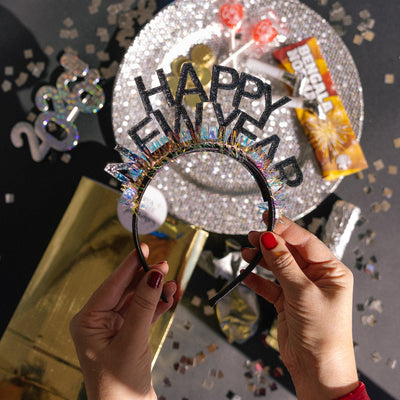 Kit cotillón 2 pers. Nochevieja plata PREMIUM