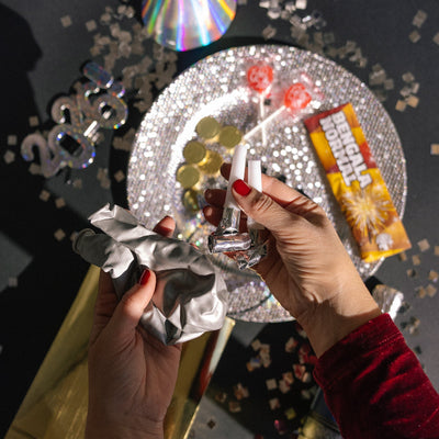 Kit cotillón 2 pers. Nochevieja plata PREMIUM