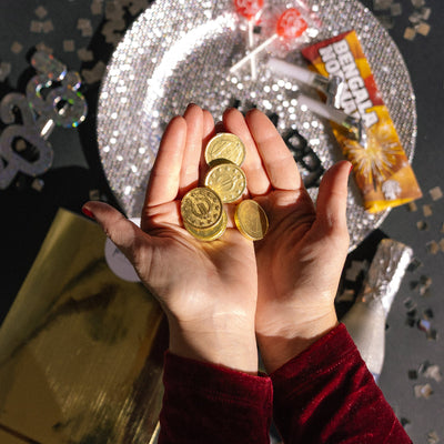 Kit cotillón 2 pers. Nochevieja plata PREMIUM